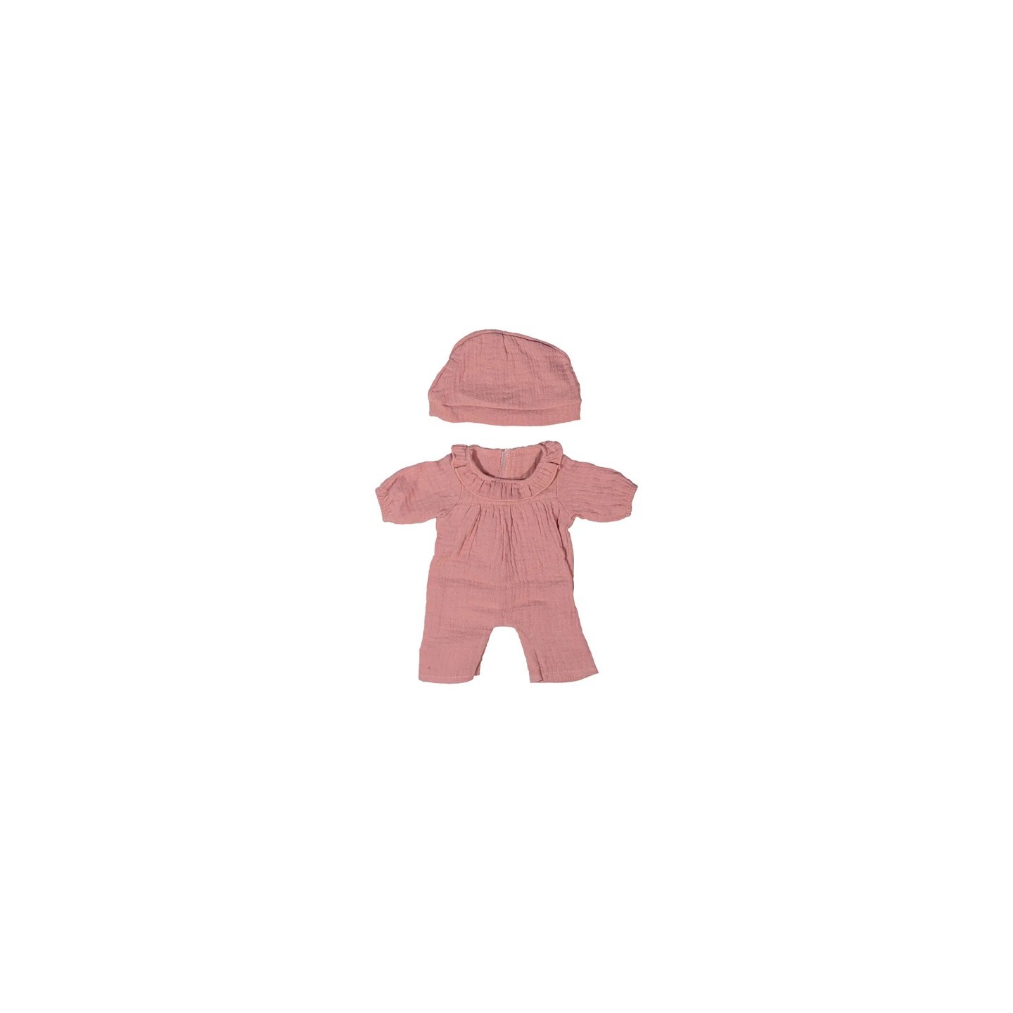 Miniland Pink Pajamas with Hat, 15"