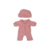 Miniland Pink Pajamas with Hat, 15"
