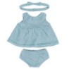 Miniland Clothes for 15" Dolls, Knitted Outfit Dress & Headband