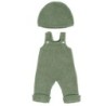 Miniland Clothes for 15" Dolls, Knitted Outfit Overall & Beanie Hat