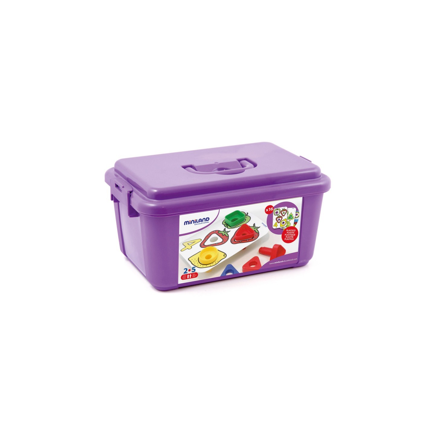 Miniland Nuts & Bolts School Activity Set, 88 Pieces