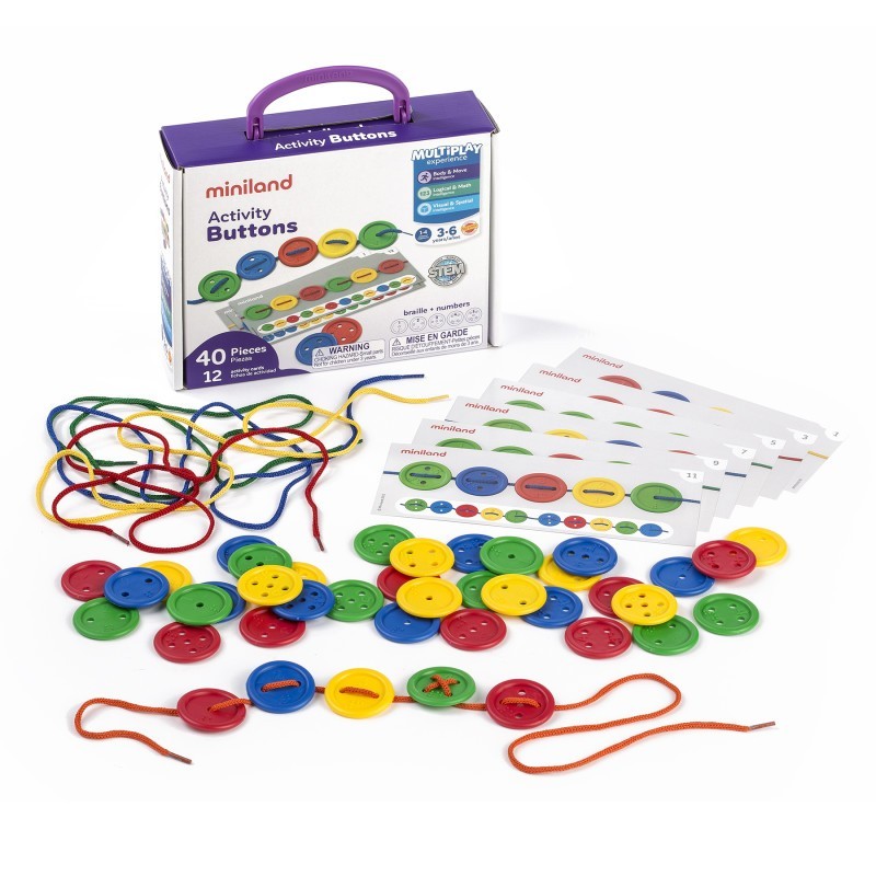 Miniland Activity Buttons, 57 Pieces
