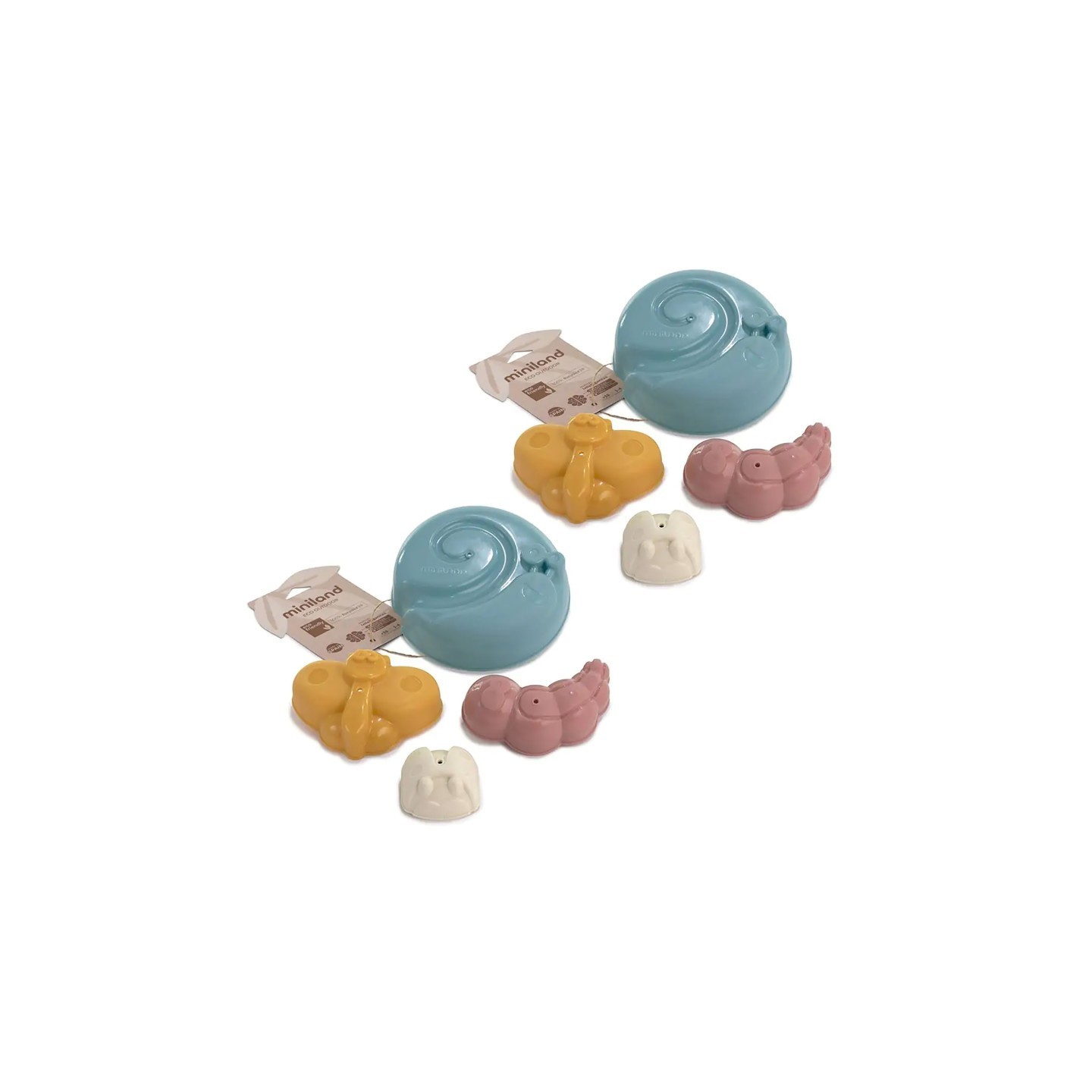Miniland ECO Sand Molds, 4 Pieces Per Set, 2 Sets