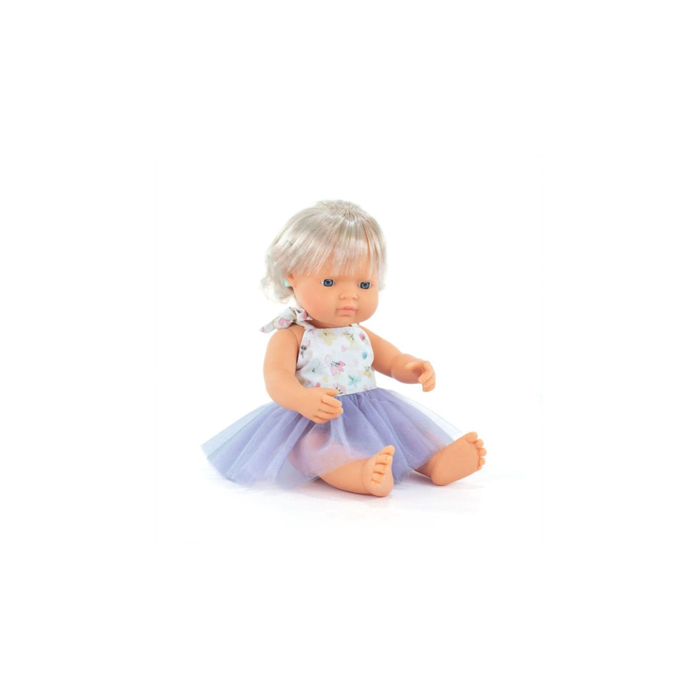 Miniland My Friends & Me Baby Doll, Caucasian Girl With Hearing Implant, 15", Boxed