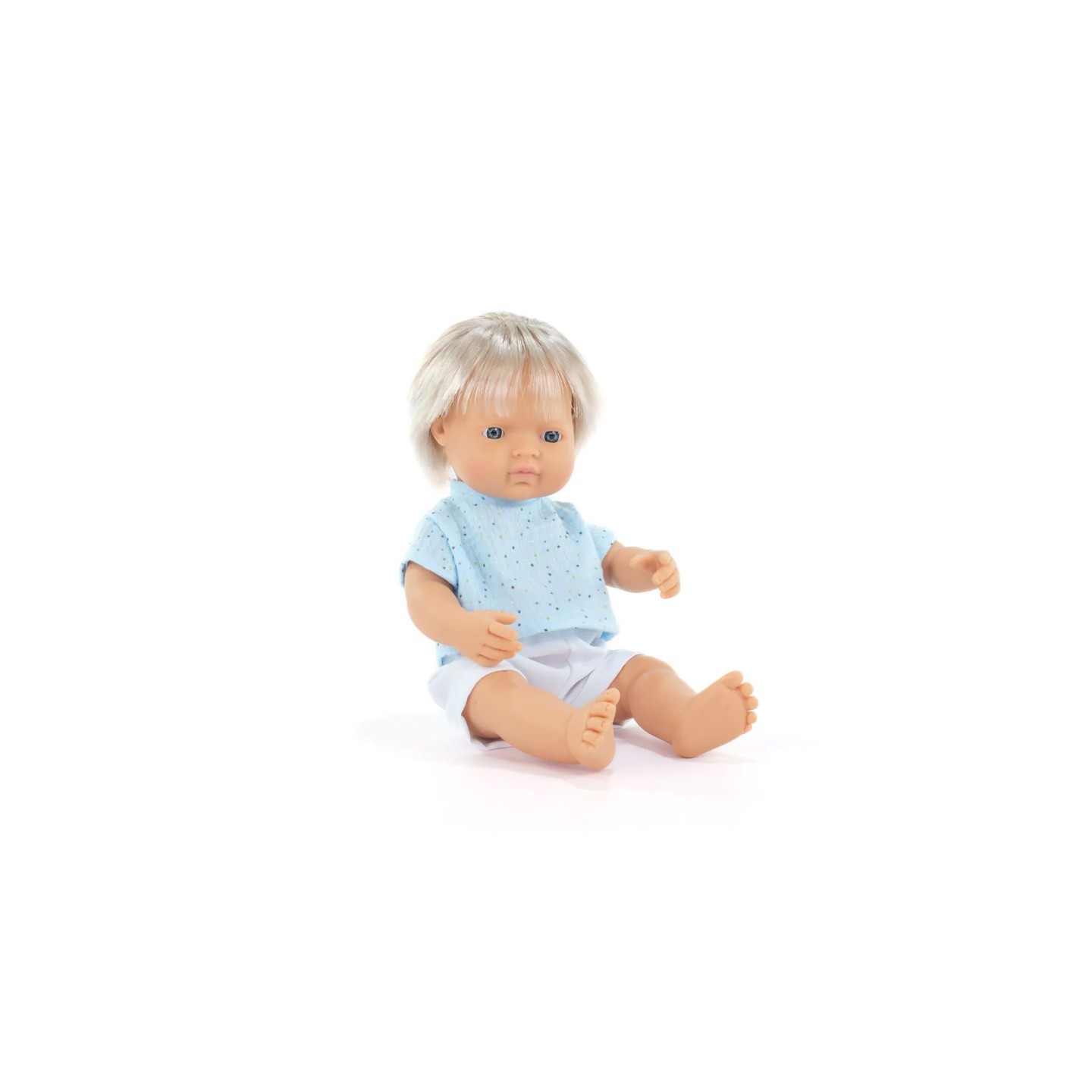 Miniland My Friends & Me Baby Doll, Blonde Boy, 15", Boxed