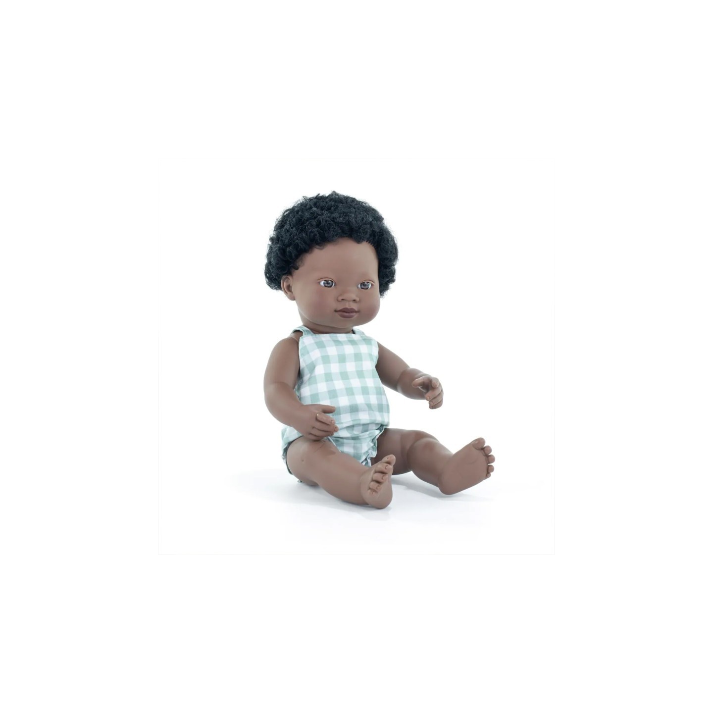 Miniland My Friends & Me Baby Doll, African Boy, 15", Boxed
