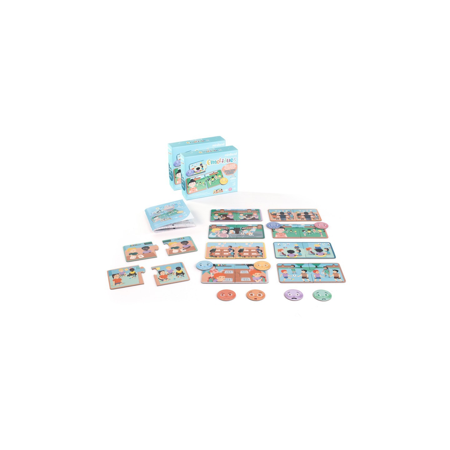 Miniland Emotiduos Board Game, Pack of 2