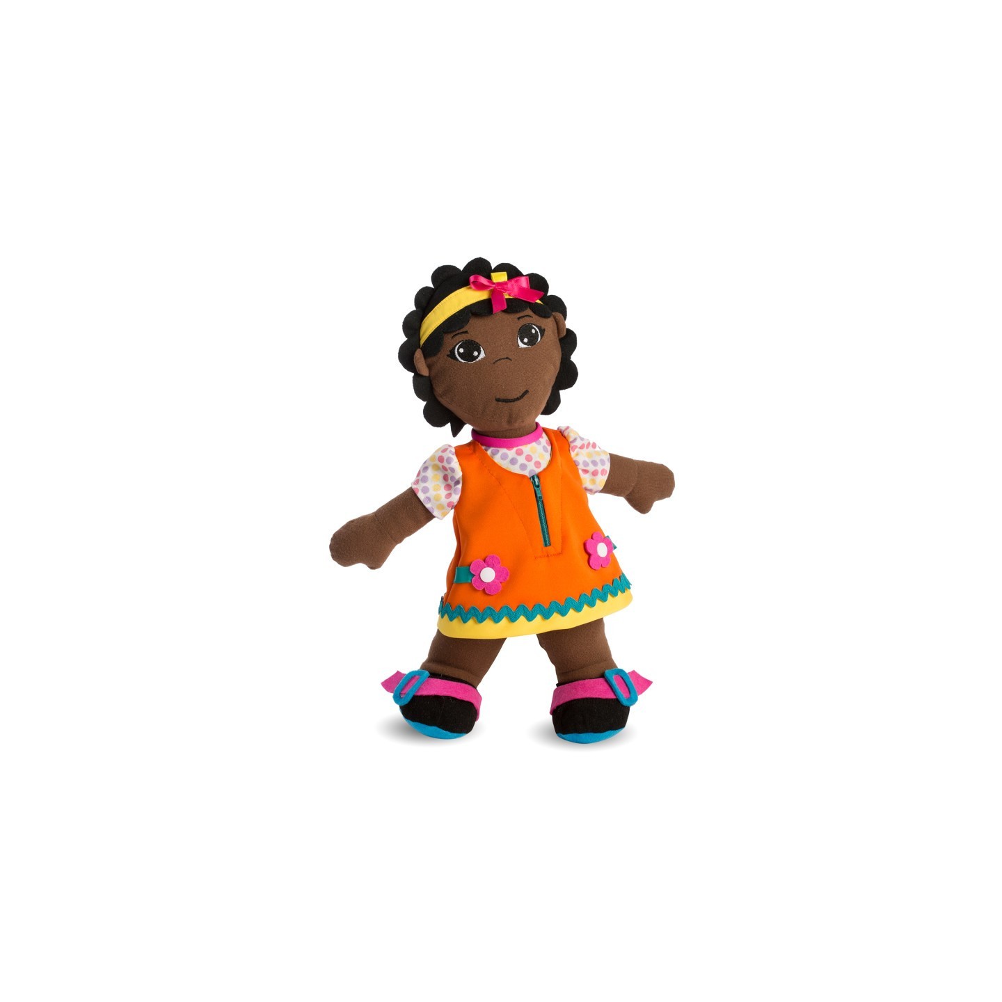 Miniland Multicultural Fastening Dolls, African Girl