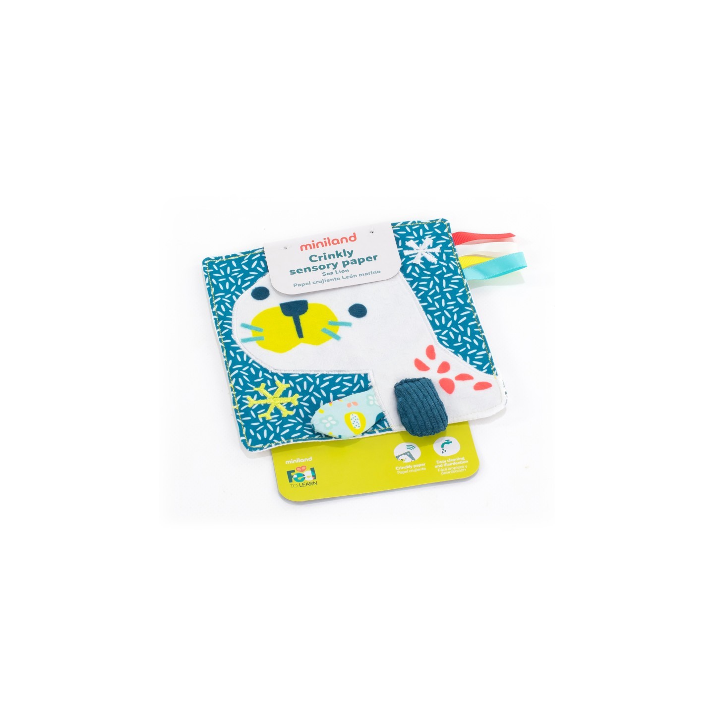 Miniland Feel to Learn: Crinkly Sensory Paper, Sea Lion