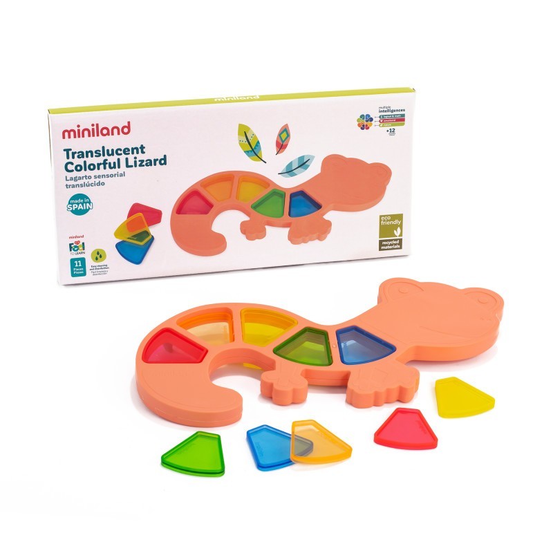 Miniland Feel to Learn: Translucent Colorful Lizard