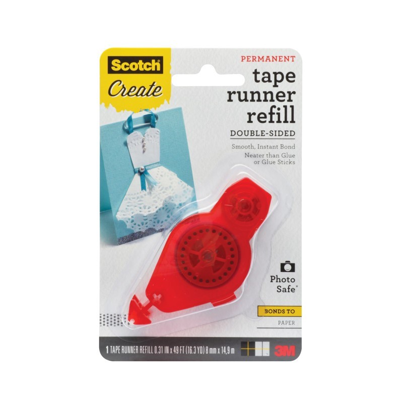 Scotch® Adhesive Dot Roller Refill, 1/3 in x 49 ft