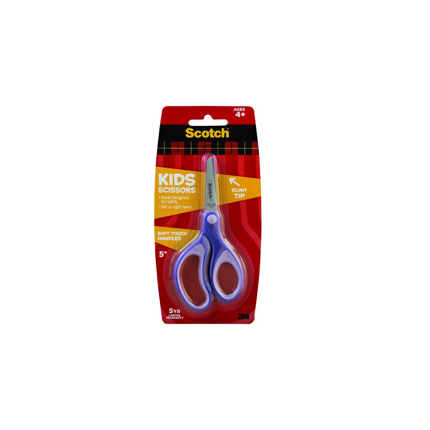 Scotch® Kids 5 inch Scissors, Soft Grip Handles, Blunt, 4+