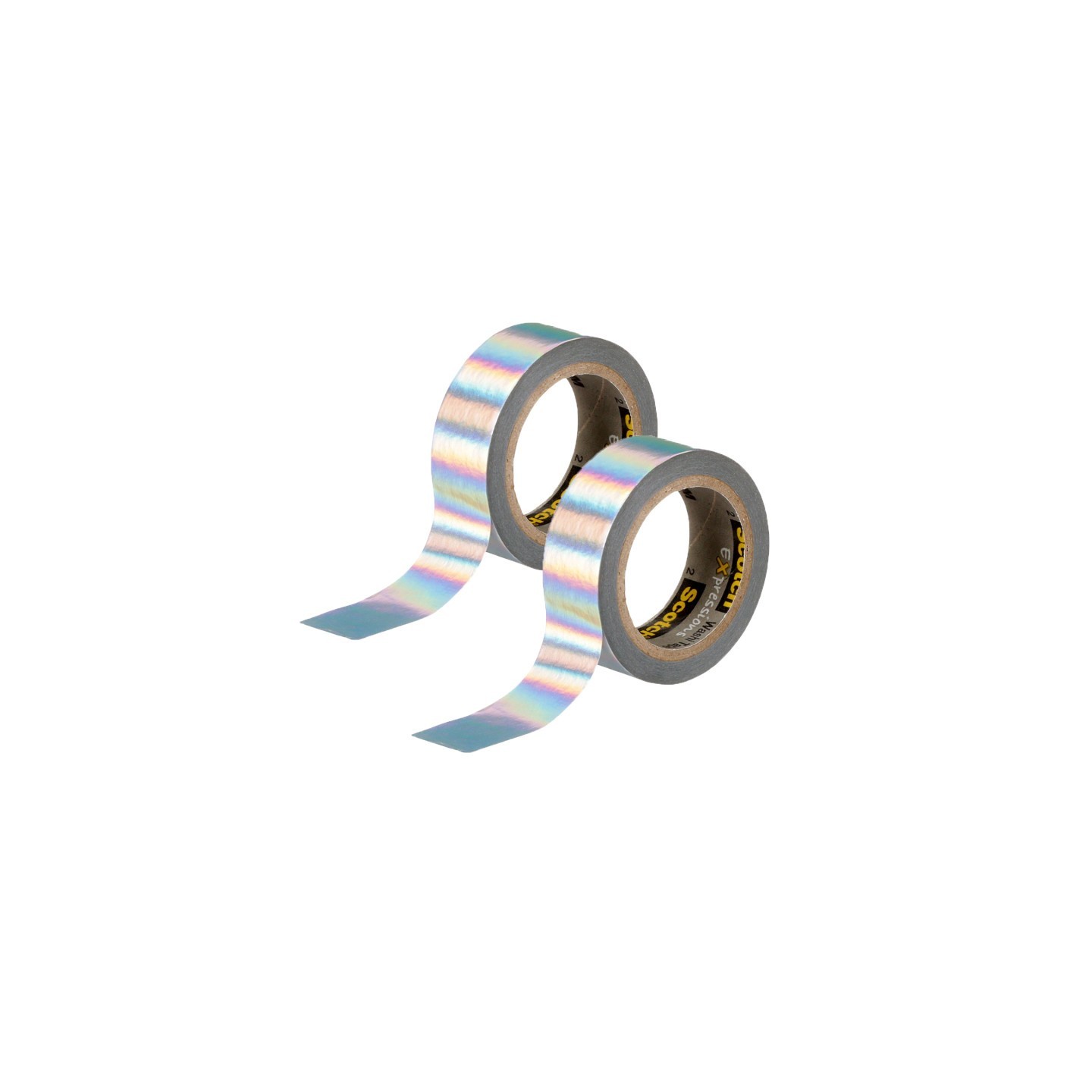 Scotch® Expressions Washi Tape, .59" x 275", Iridescent White, Pack of 2