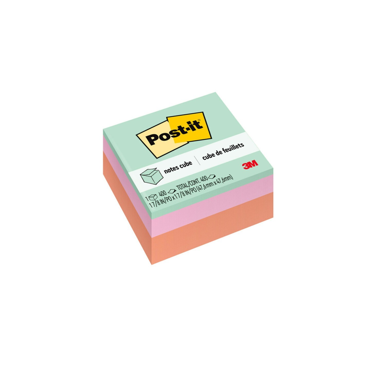 Post-it® Notes Cube 2051-PAS, 1 7/8 in x 1 7/8 in (47.6 mm x 47.6 mm)