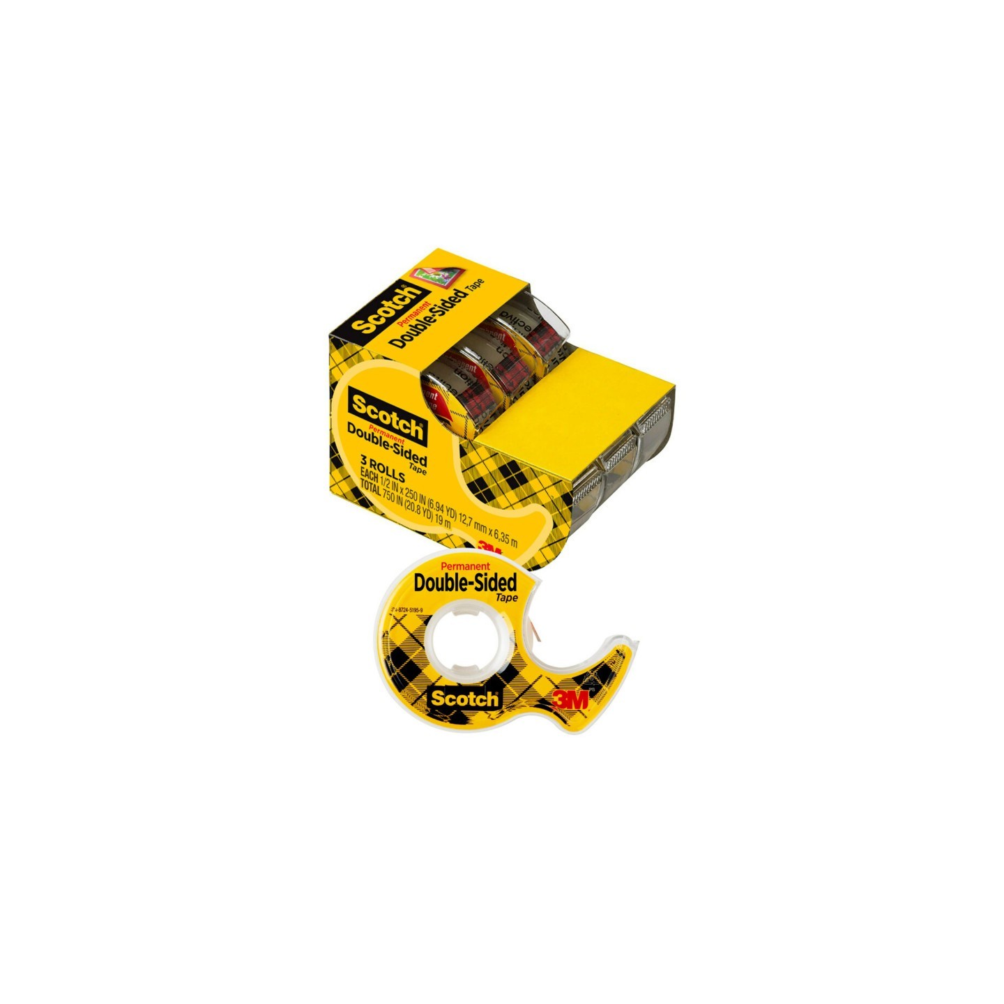 Scotch® Double Sided Tape - 3 Rolls