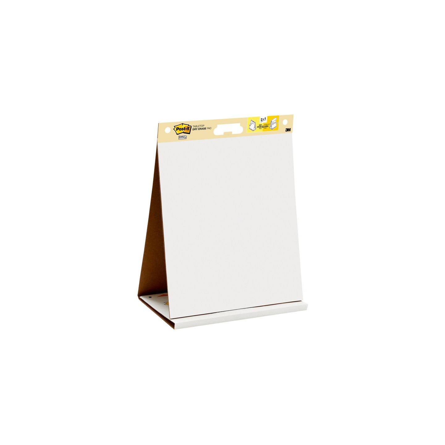Post-it® Super Sticky Tabletop Easel Pad with Dry Erase Surface, 20 Sheets, 20" x 23", White