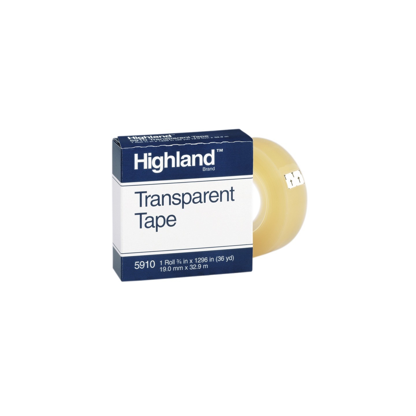 Highland™ Transparent Tape, 3/4" x 1296", 1" Core, Clear