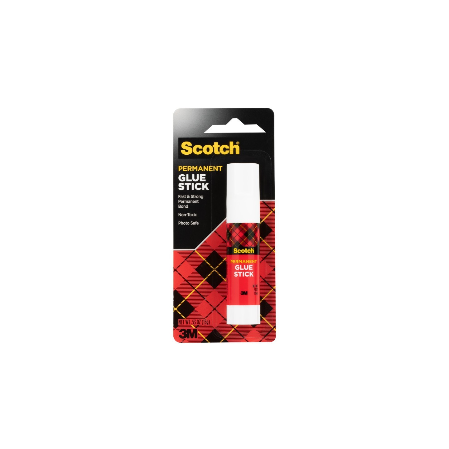 Scotch® Permanent Glue Stick, White, .45 oz.