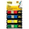 Post-it® Flags, Assorted Primary Colors, .47 in. Wide, 35 Flags/Dispenser, 4 Dispensers/Pack