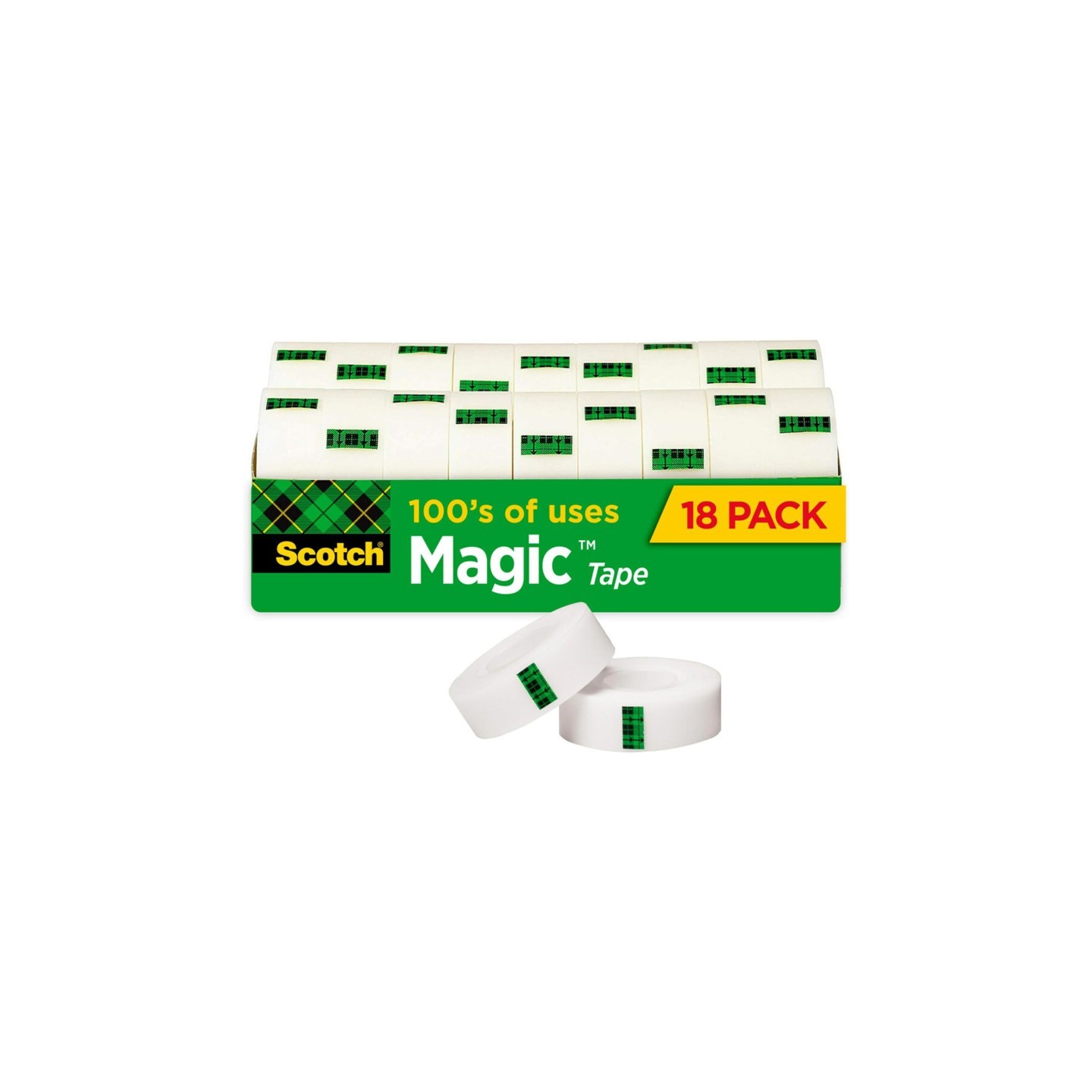 Scotch® Magic™ Tape Refill Rolls, 3/4" x 1000", Pack of 18