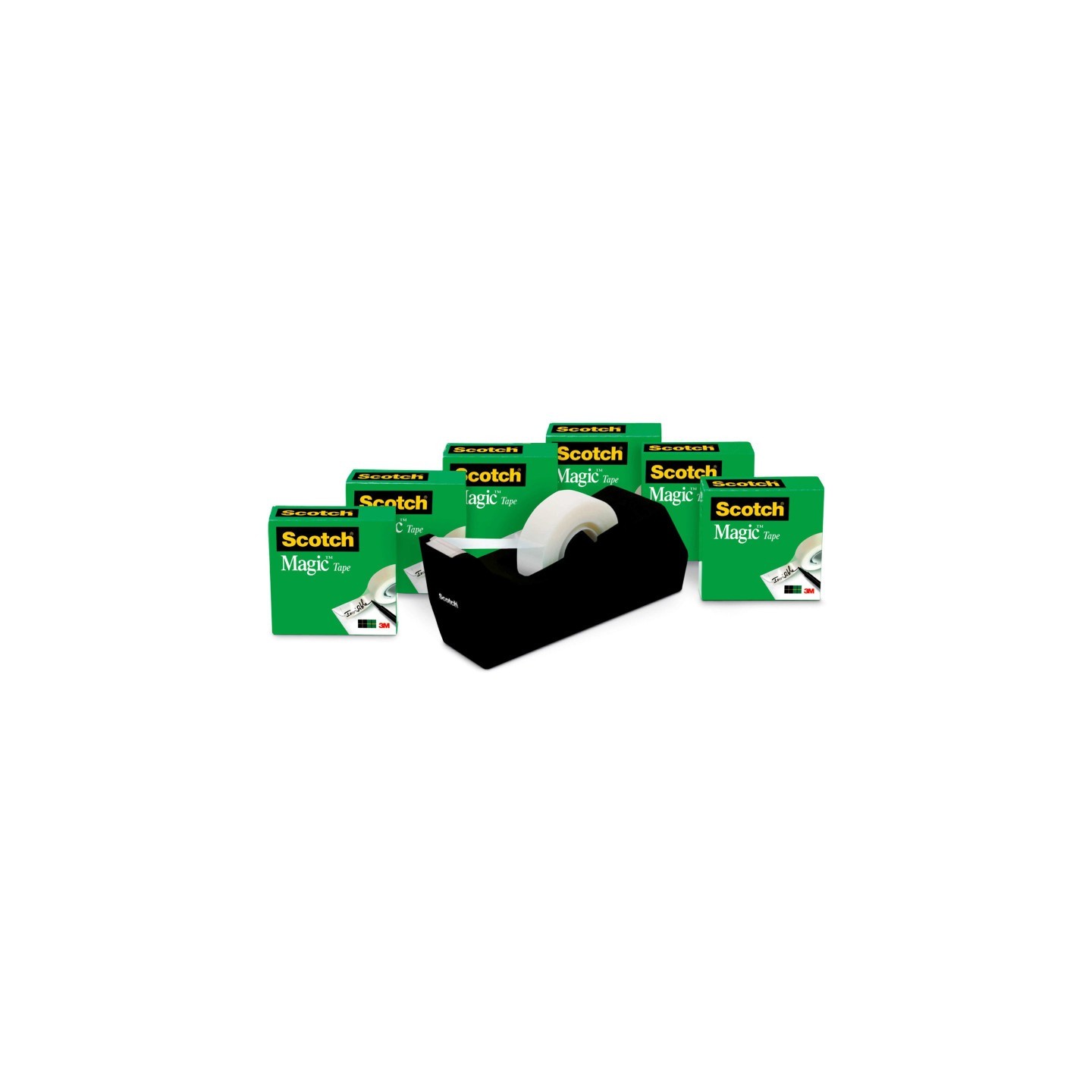 Scotch® Magic™ Tape Refill Rolls, 3/4", 6 Count with Desktop Dispenser