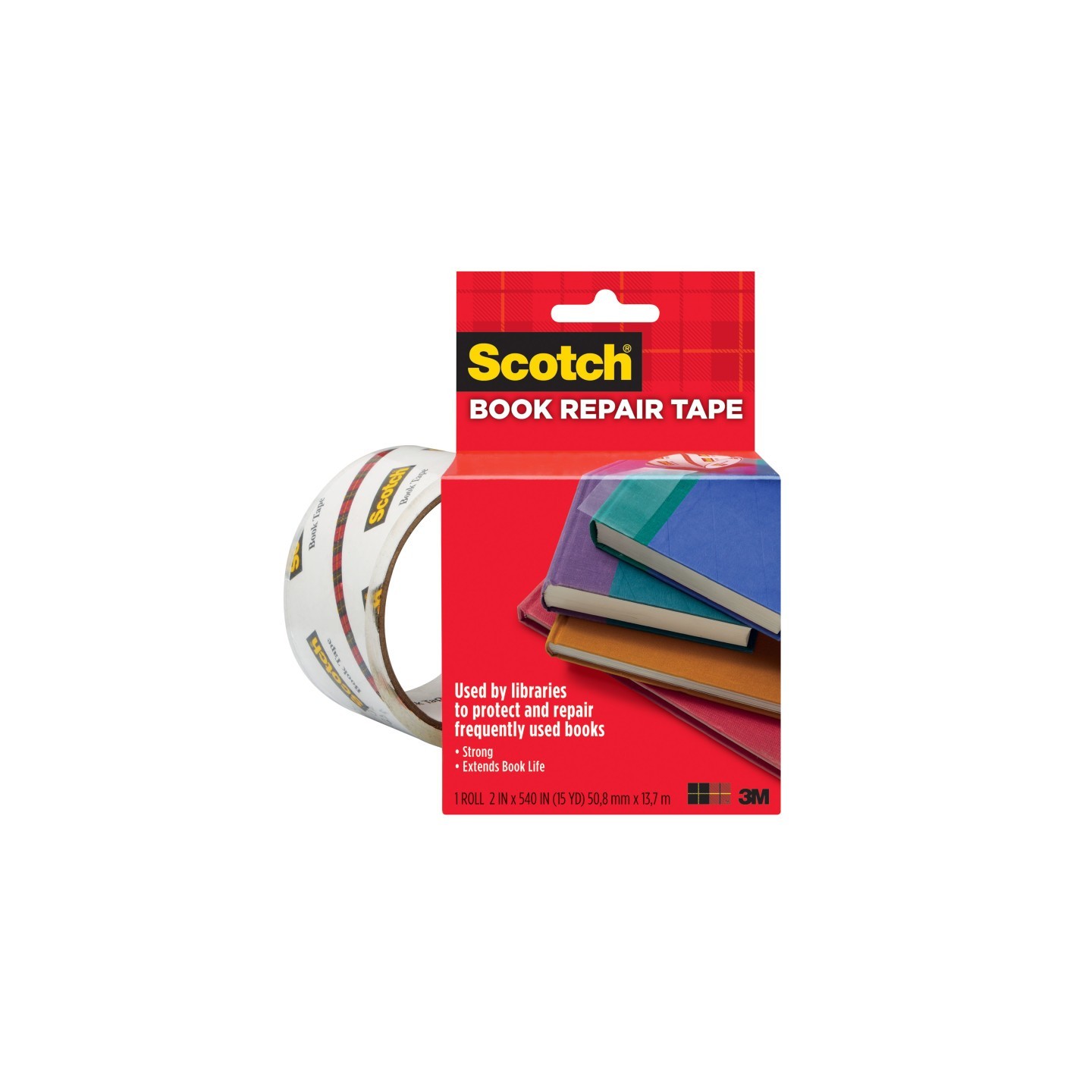 Scotch® Book Tape, 2 in x 15 yd Roll