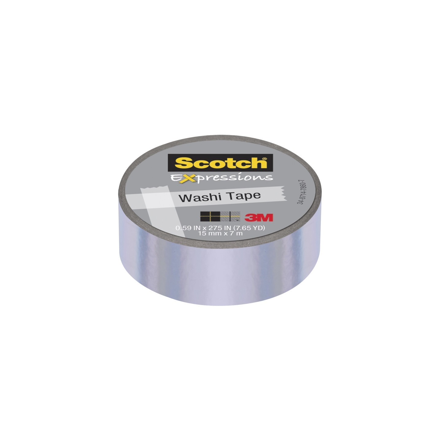 Scotch® Expressions Washi Tape, .59" x 275", Iridescent Purple