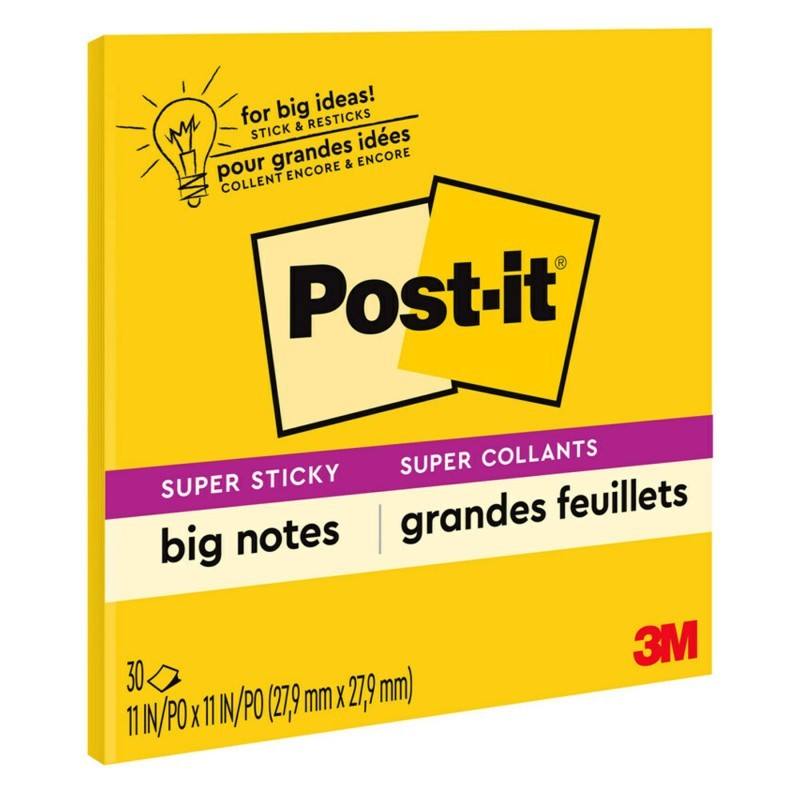 Post-it® Super Sticky Big Note, 11 in. x 11 in., Yellow