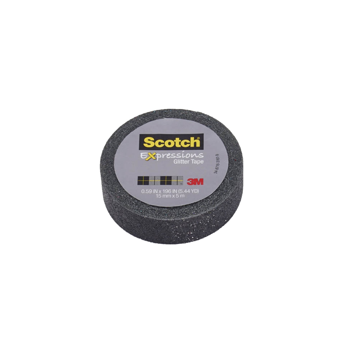 Scotch® Expressions Glitter Tape, .59" x 196", Black