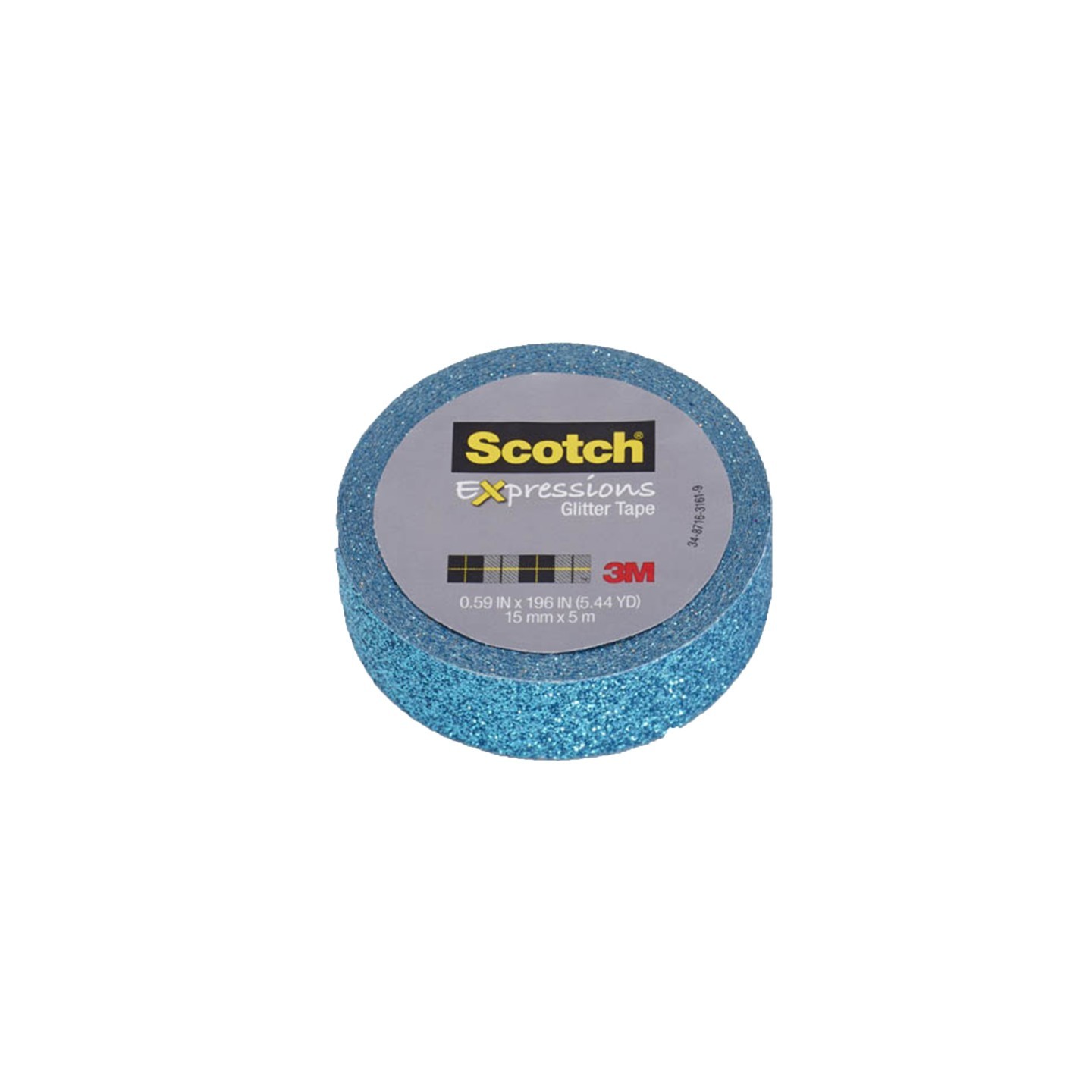 Scotch® Expressions Glitter Tape, .59" x 196", Teal Blue