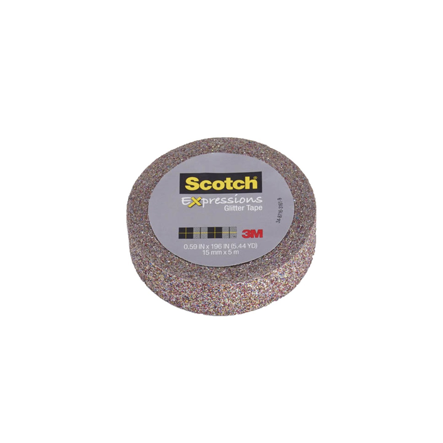 Scotch® Expressions Glitter Tape, .59" x 196", Multi-Colored