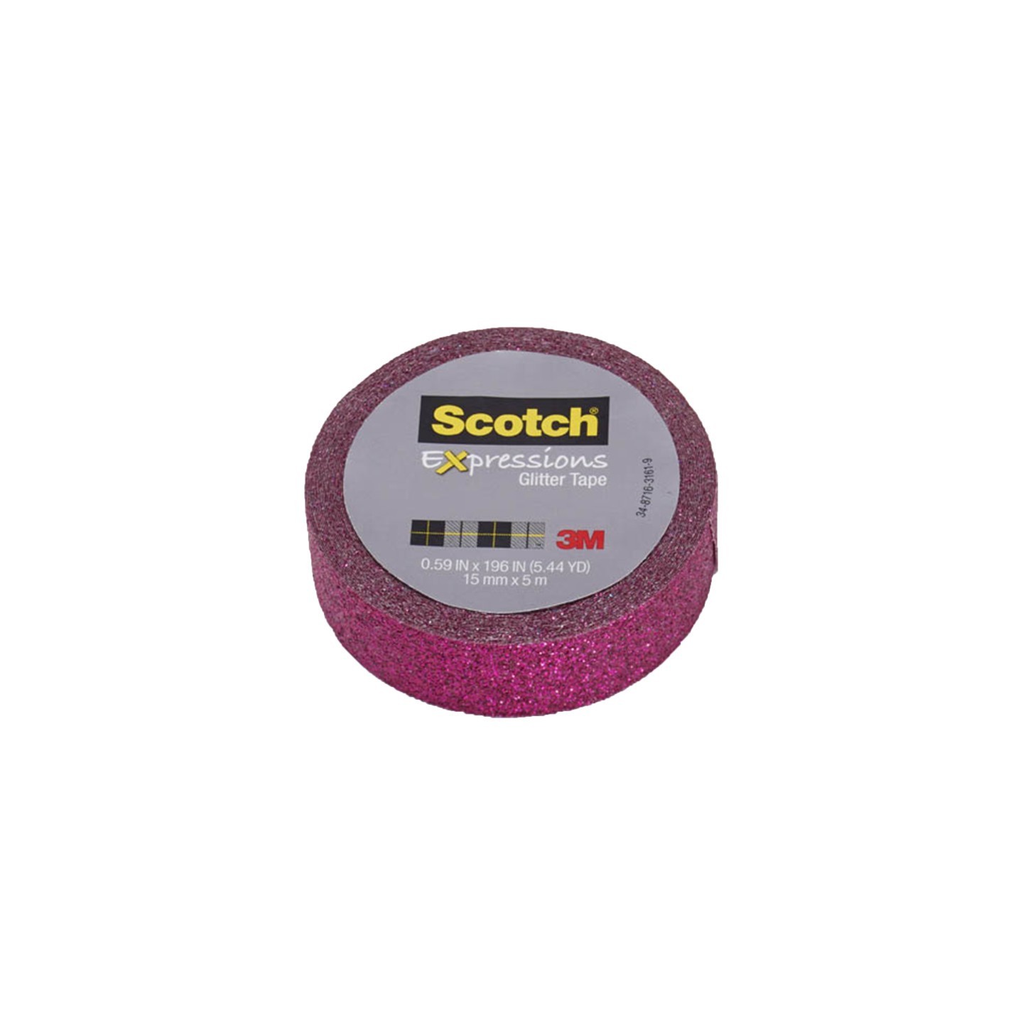 Scotch® Expressions Glitter Tape, .59" x 196", Hot Pink