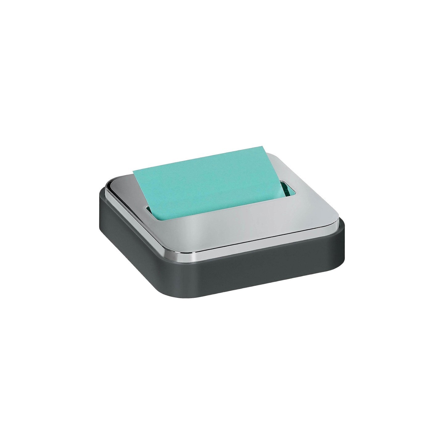 Post-it® Note Dispenser for 3 in x 3 in Notes, Black Base with Steel Top
