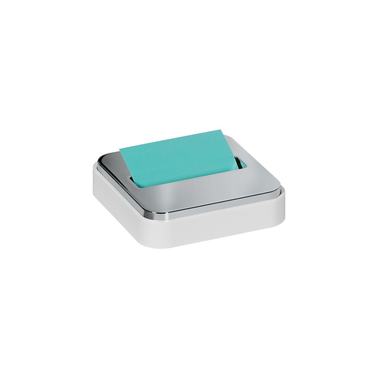Post-it® Note Dispenser for 3 in x 3 in Notes, White Base with Steel Top