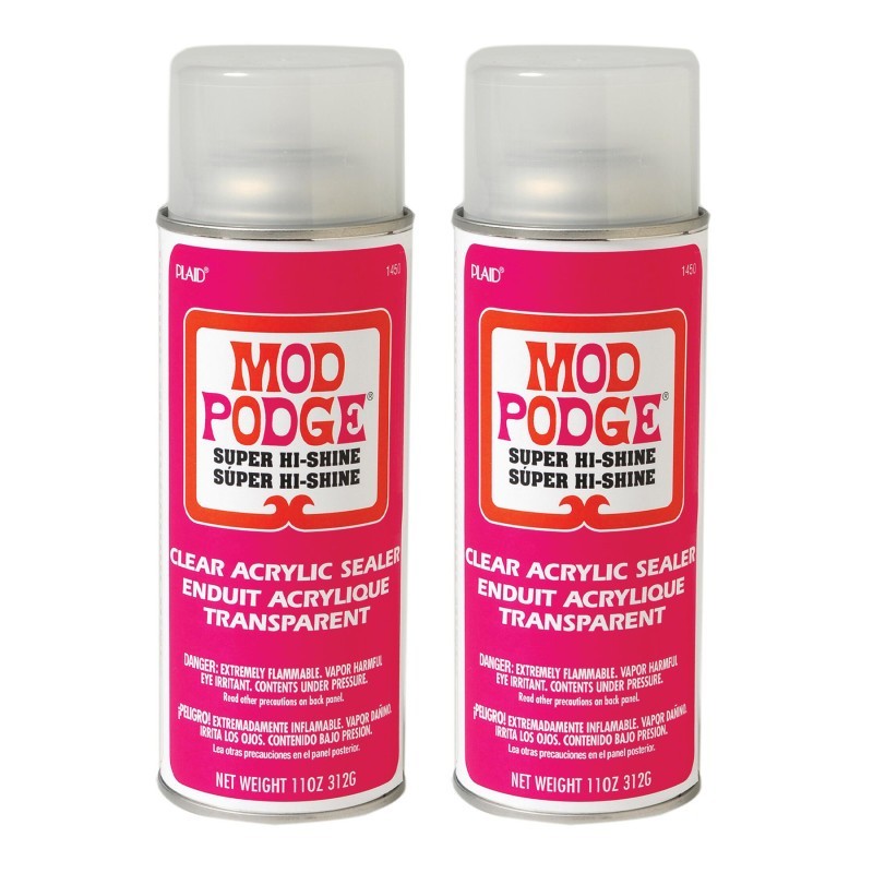 Mod Podge Acrylic Aerosol Sealer, 11oz., Super High Shine, Pack of 2