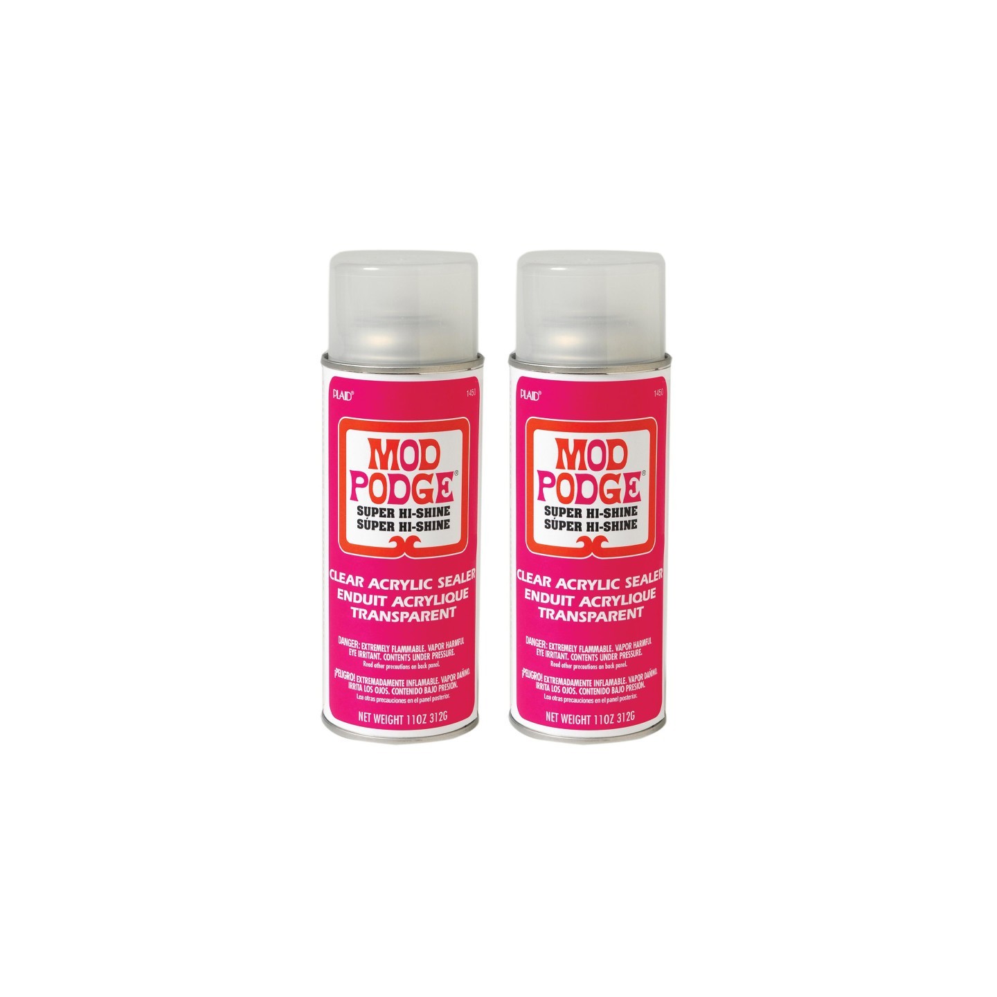 Mod Podge Acrylic Aerosol Sealer, 11oz., Super High Shine, Pack of 2