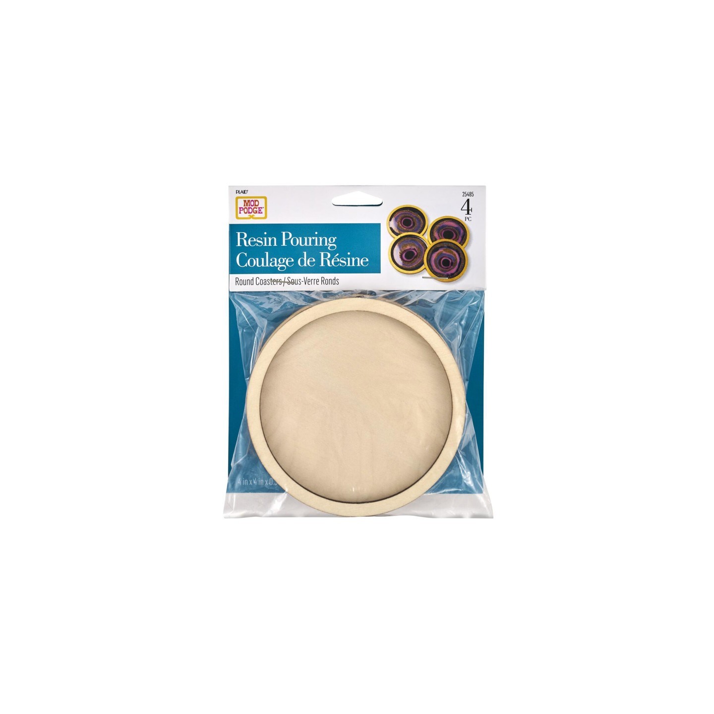 Mod Podge Resin Pouring Surface, Coasters, 4-Piece