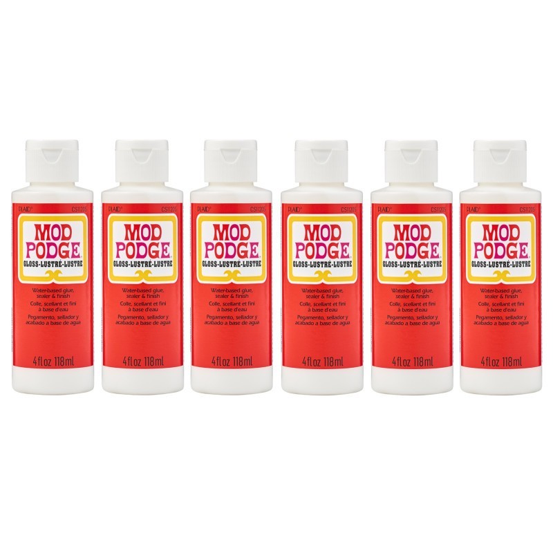 Mod Podge Decoupage Glue, Gloss, 4oz., Pack of 6
