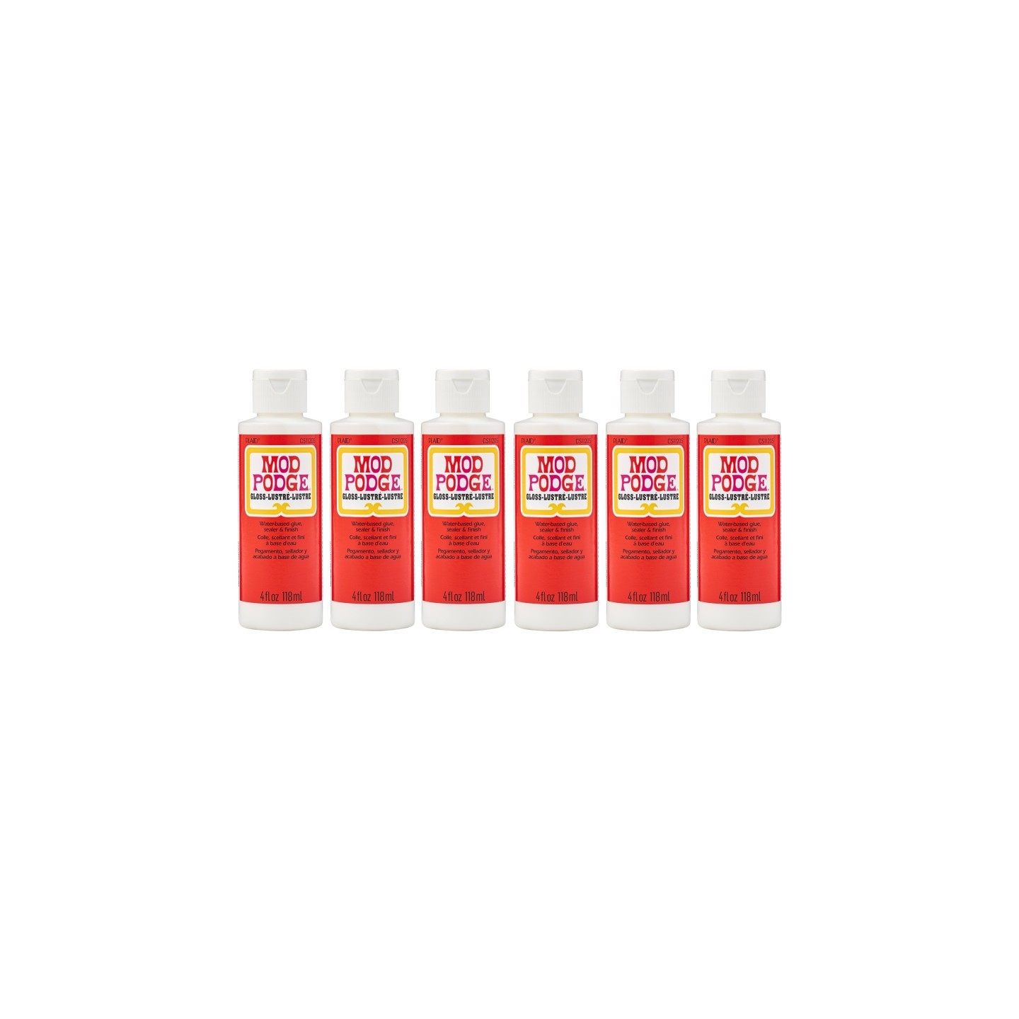 Mod Podge Decoupage Glue, Gloss, 4oz., Pack of 6