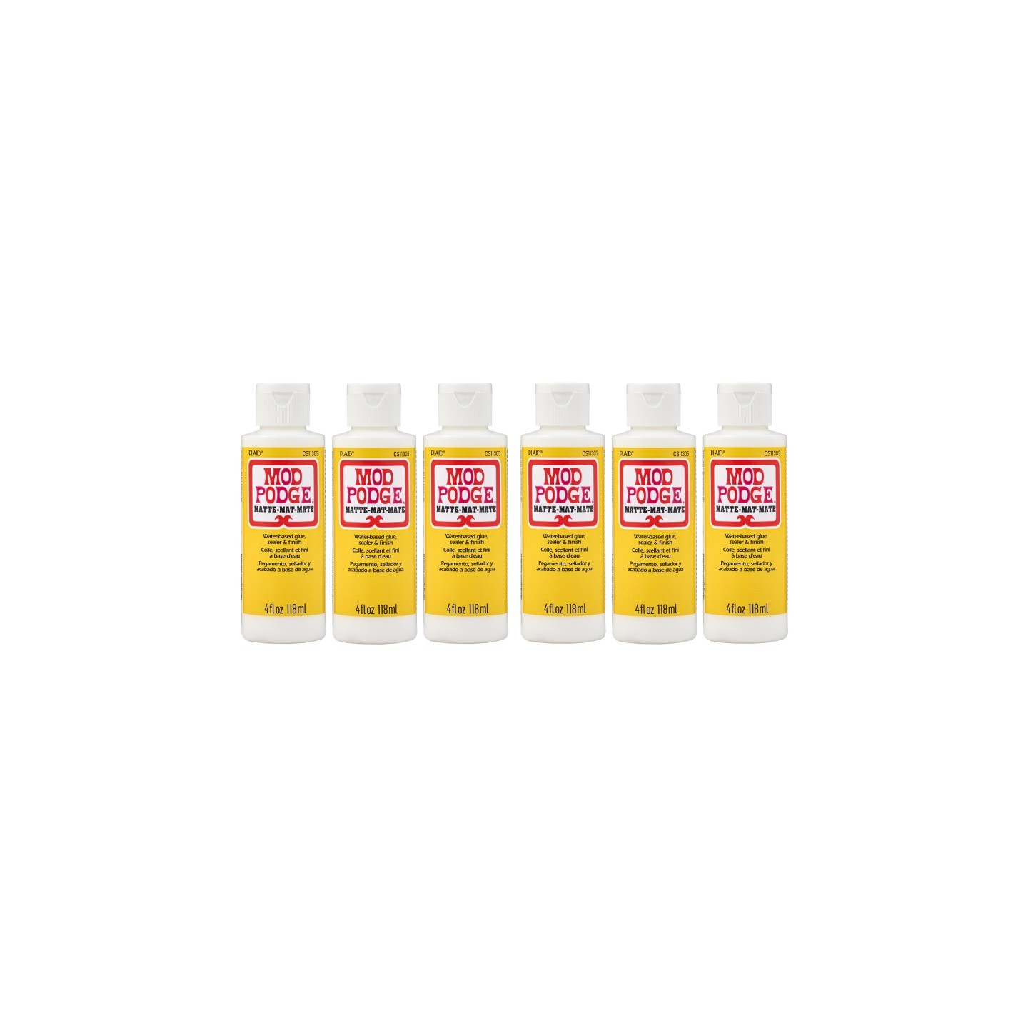 Mod Podge Decoupage Glue, Matte 4oz., Pack of 6