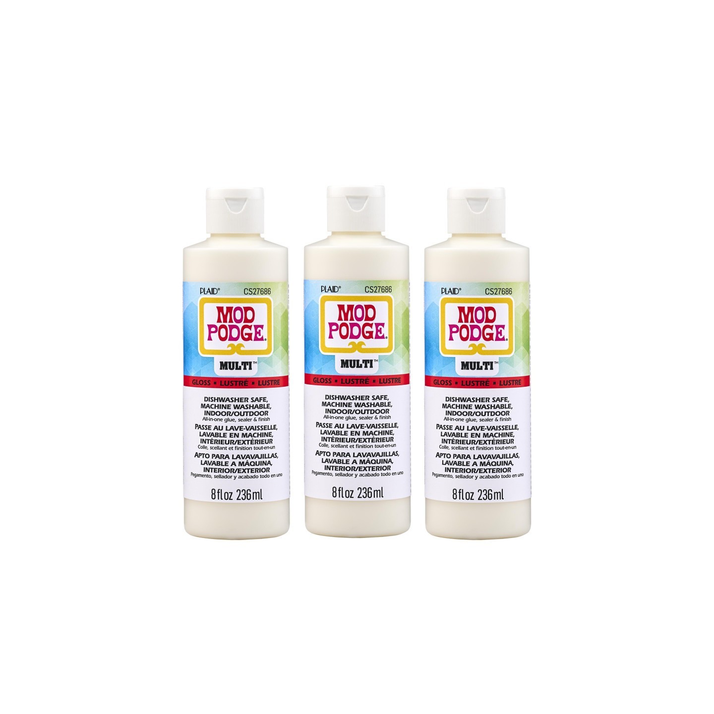 Mod Podge Multi Sealer, 8oz., Gloss, Pack of 3