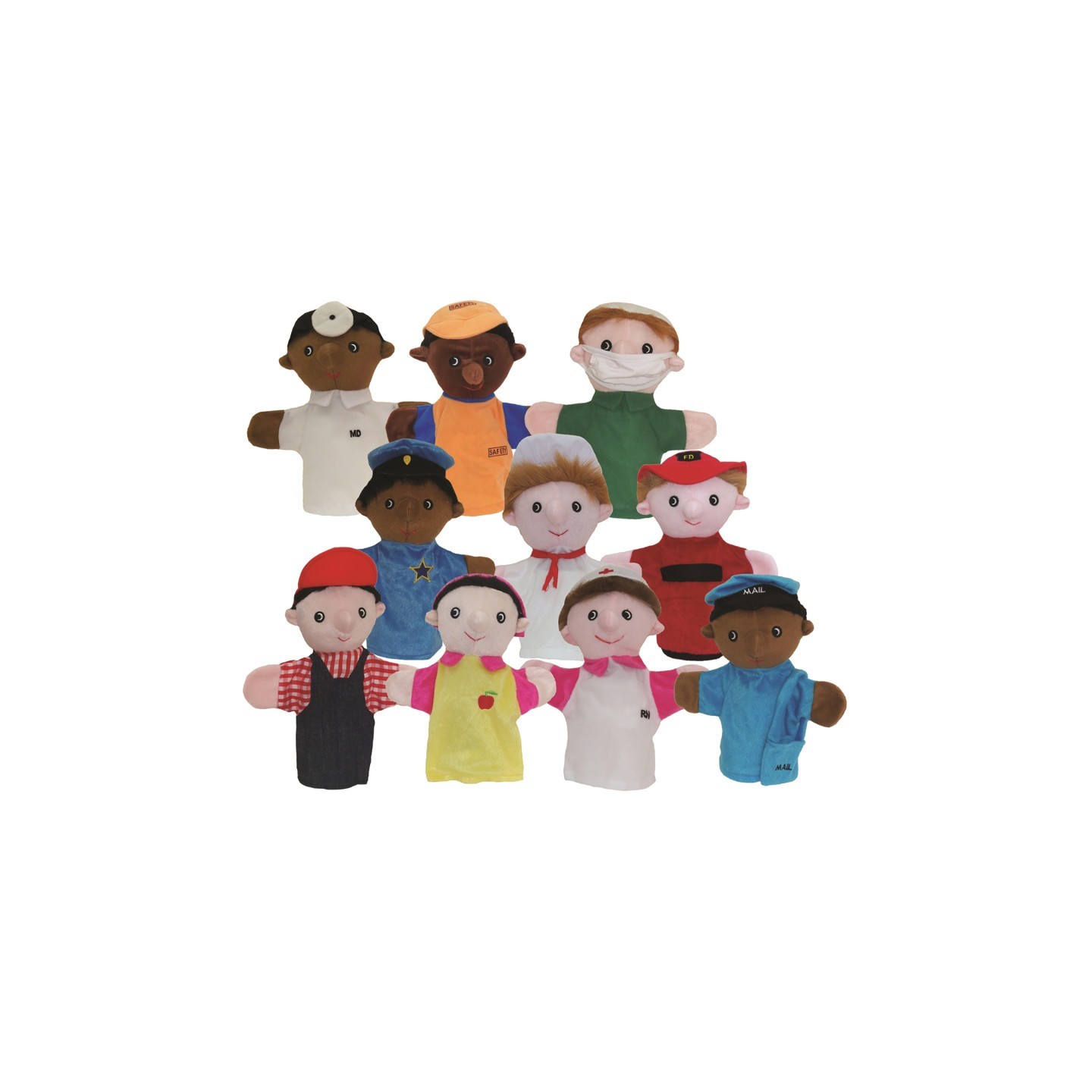 Get Ready Kids Community Helper Puppets, Set of 10