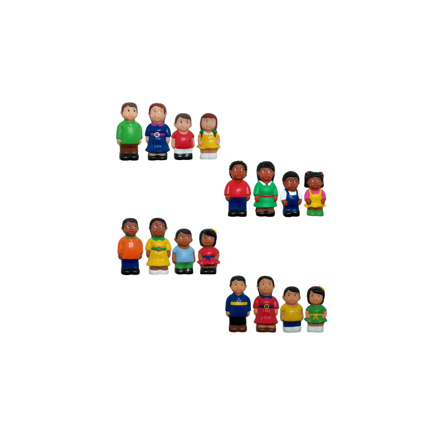 Get Ready Kids Ethnic Family Figures, Set of 16