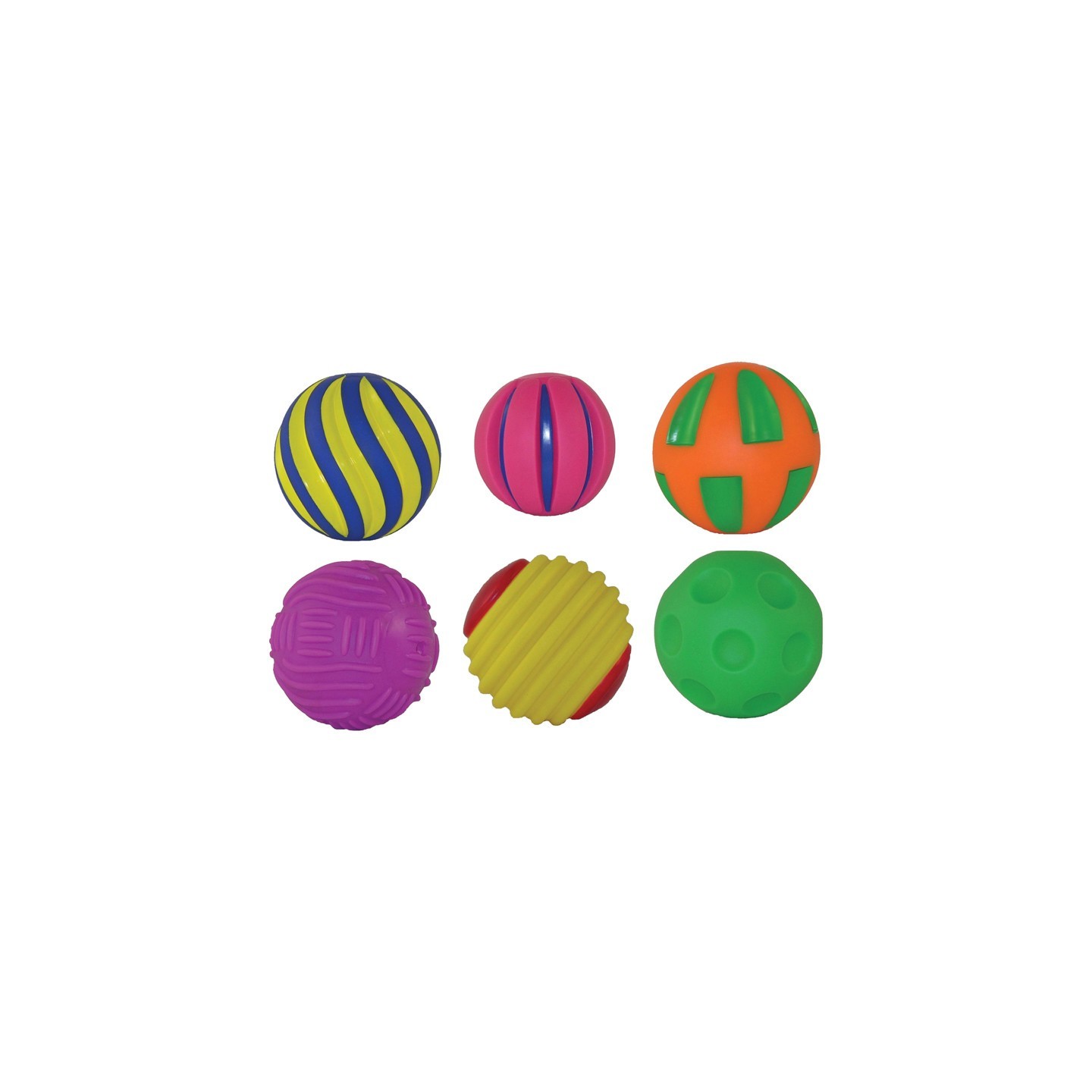 Get Ready Kids Tactile Squeak Balls, 6 Per Pack