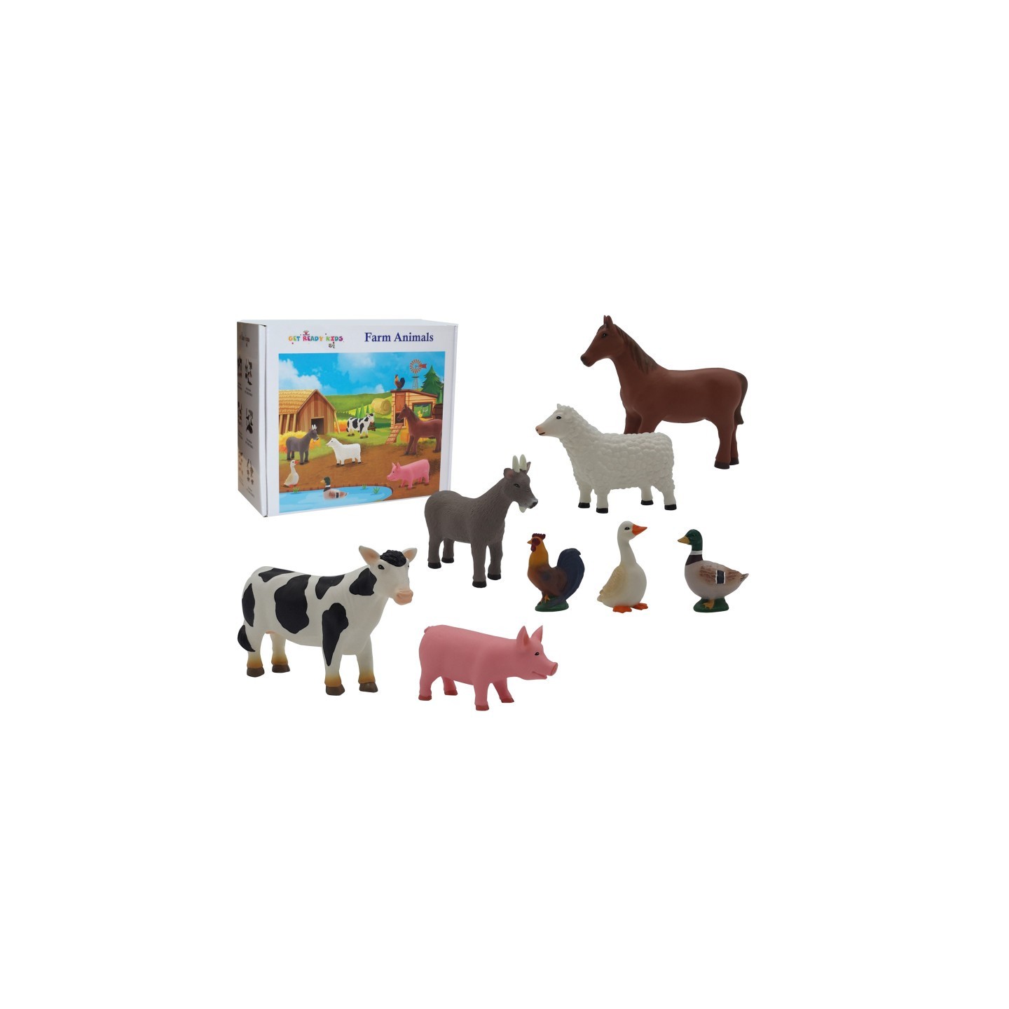 Get Ready Kids Farm Animal Playset, 8 Pieces
