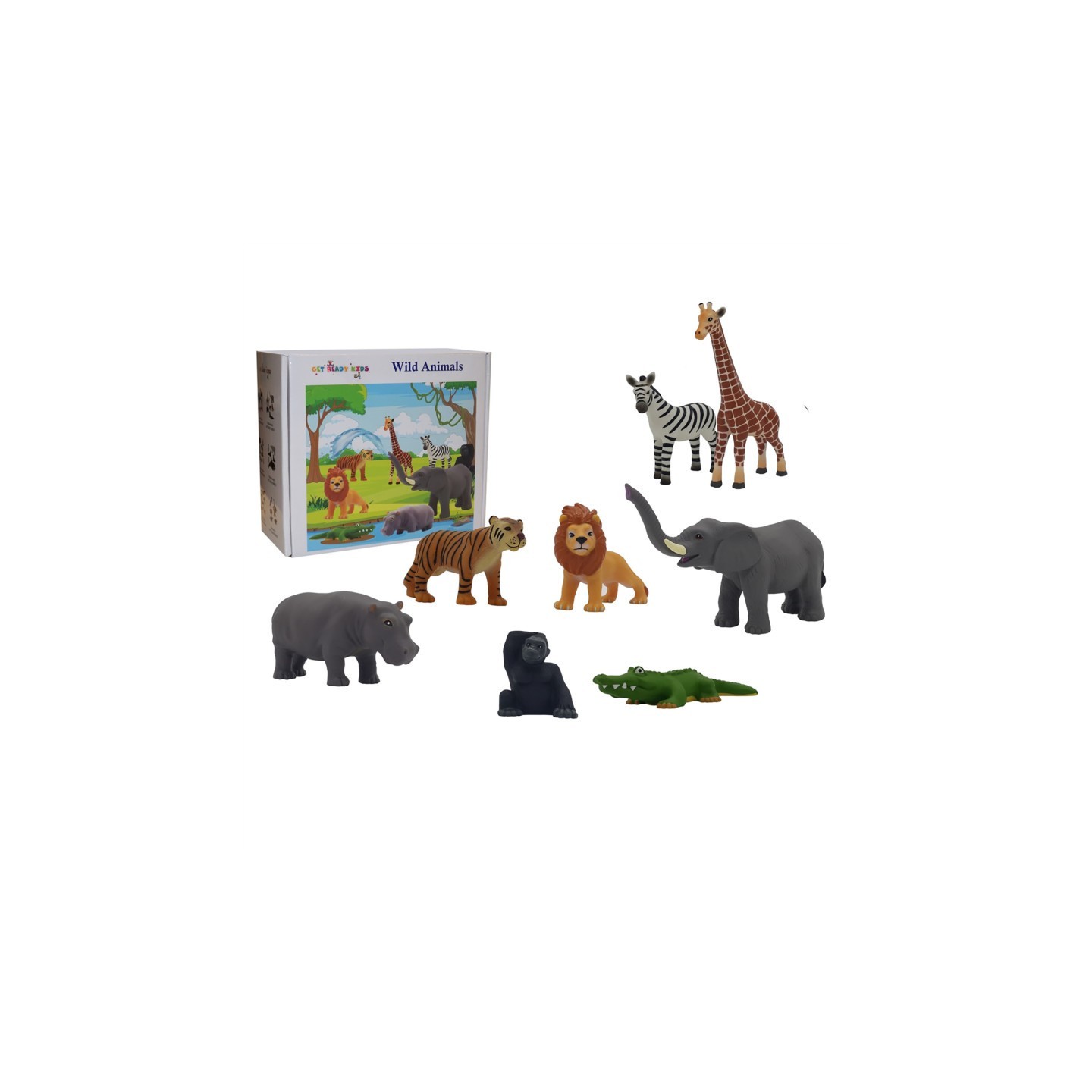 Get Ready Kids Wild Animal Playset, 8 Pieces