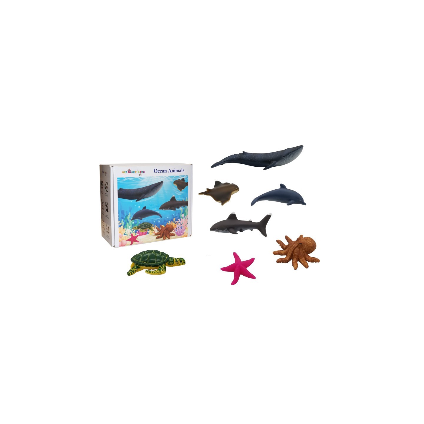 Get Ready Kids Ocean Animal Playset, 7 Pieces