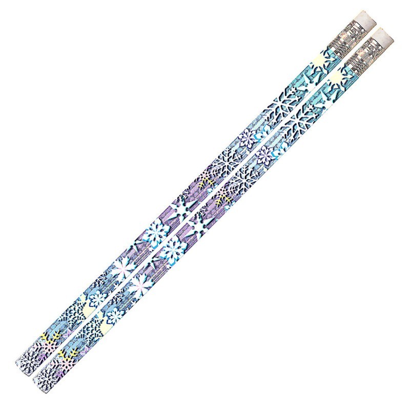 Musgrave Pencil Company Snowflake Glitters Motivational Pencils, 12 Per Pack, 12 Packs
