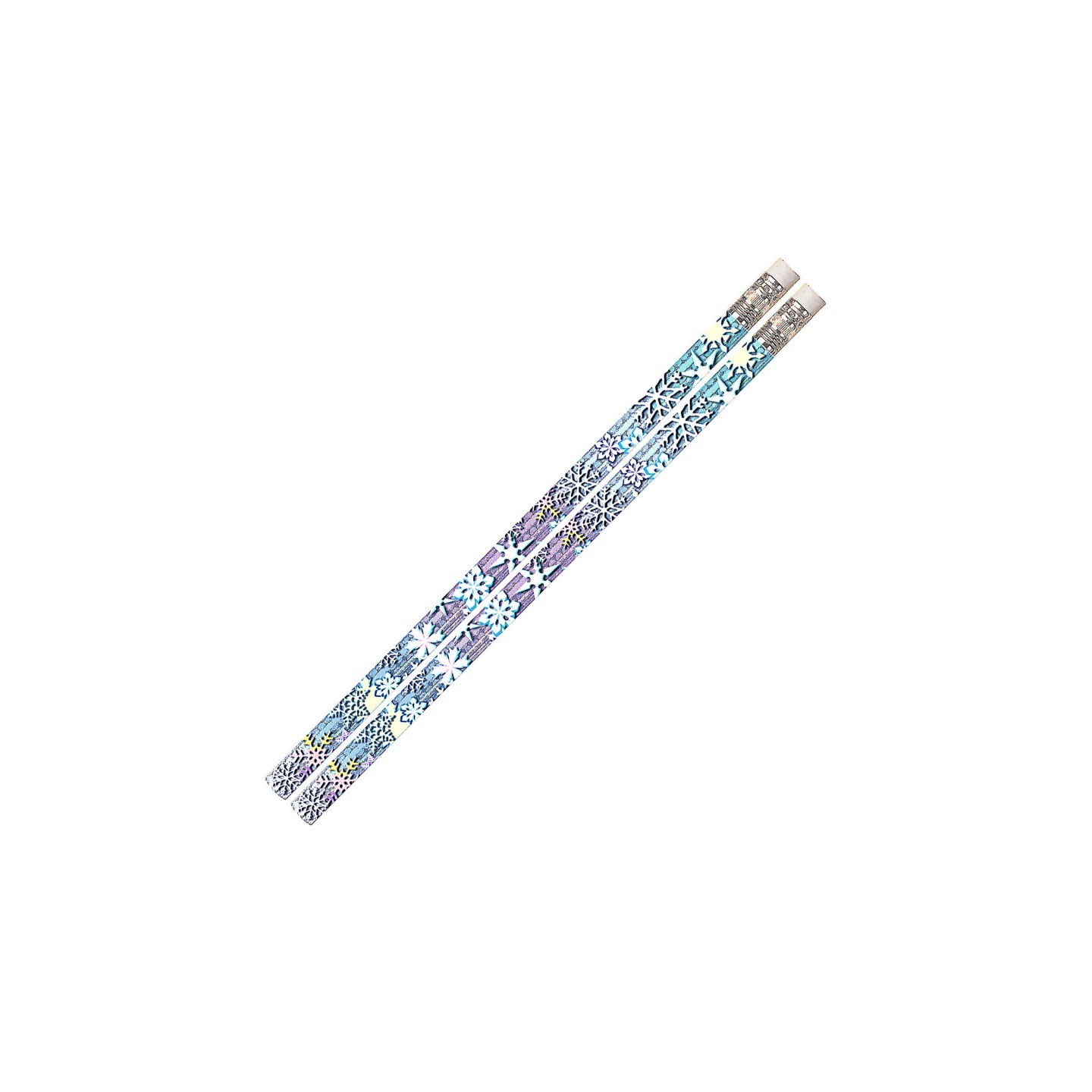 Musgrave Pencil Company Snowflake Glitters Motivational Pencils, 12 Per Pack, 12 Packs