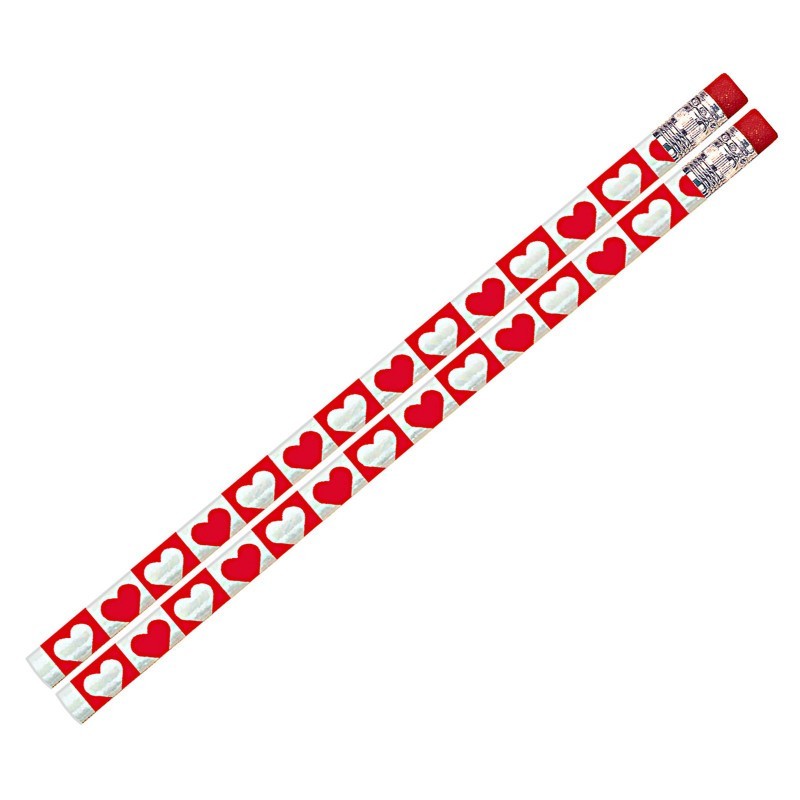 Musgrave Pencil Company Hearts 'O Glitter Pencil, 12 Per Pack, 12 Packs